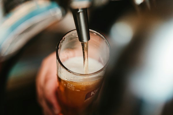 Cerveza tirada del grifo